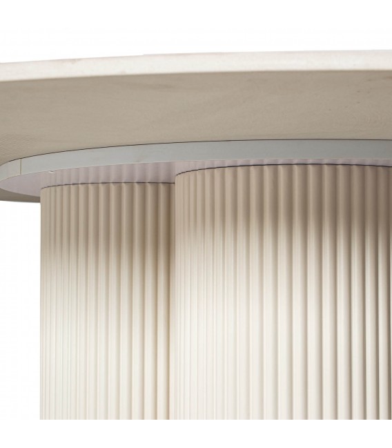 Mesa de comedor redonda cerámica mármol estilo contemporáneo 4