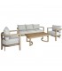 Set de jardín aluminio imitación madera estilo contemporáneo