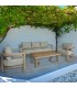 Set de jardín aluminio imitación madera estilo contemporáneo mdmhogar