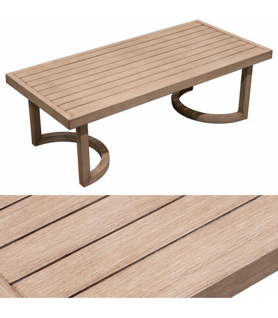 Set de jardín aluminio imitación madera estilo contemporáneo 1