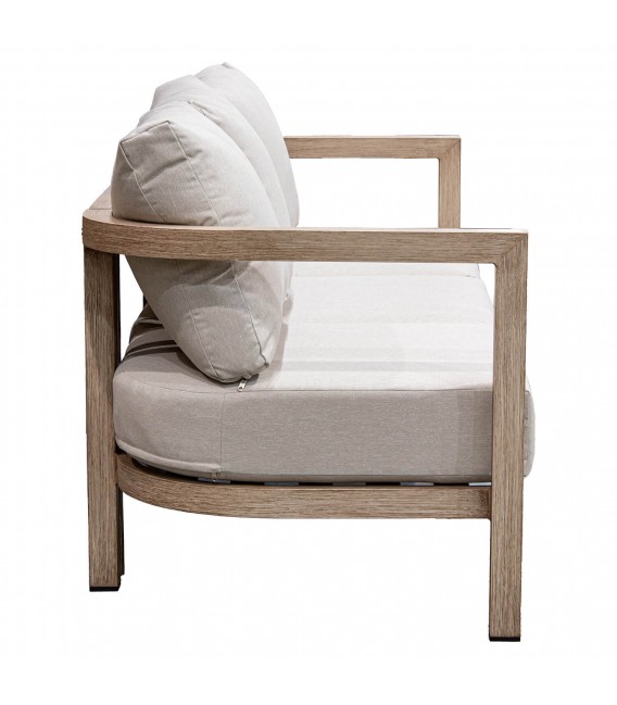 Set de jardín aluminio imitación madera estilo contemporáneo 3