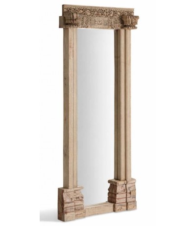 Espejo vestidor de madera de teca tallado a mano estilo étnico XL
