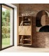 Estantería de madera de mango estilo industrial con dos puertas mdmhogar
