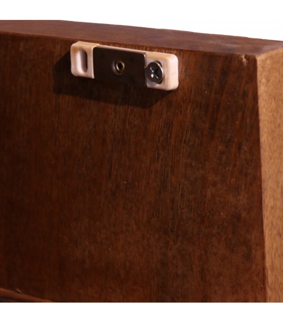Estantería de madera de mango estilo industrial con dos puertas 4