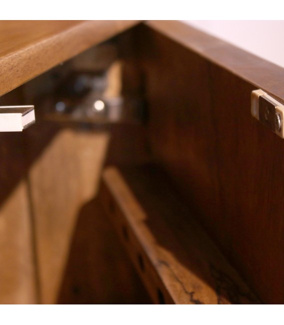 Estantería de madera de mango estilo industrial con dos puertas 5