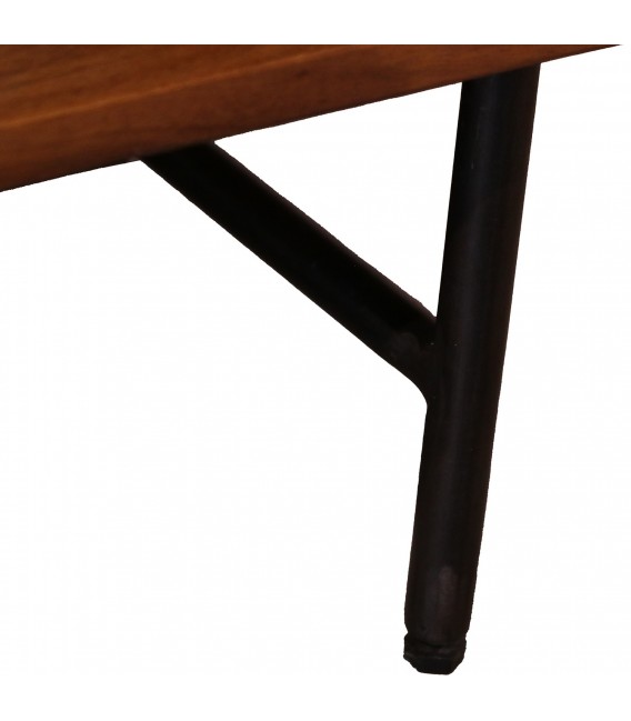 Estantería de madera de mango estilo industrial con dos puertas 7