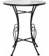 Set de mesa y sillas plegables cerámica azul y blanco con metal 4