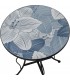 Set de mesa y sillas plegables cerámica azul y blanco con metal 6