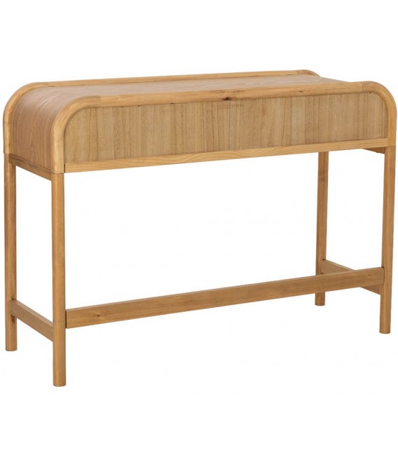 Consola oriental con tres cajones ratán madera natural y metal 2