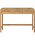 Consola oriental con tres cajones ratán madera natural y metal 1