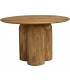 Mesa de comedor redonda de madera de mango maciza estilo boho 1