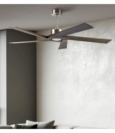 VENTILADOR DC NADIR MADERA Y METAL GRIS MDMHOGAR