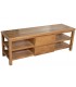 Mueble de TV madera de pino natural con dos cajones estilo boho