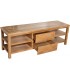 Mueble de TV madera de pino natural con dos cajones estilo boho 1