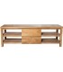Mueble de TV madera de pino natural con dos cajones estilo boho 4