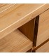 Mueble de TV madera de pino natural con dos cajones estilo boho 5