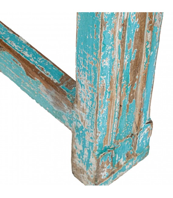 Consola de entrada madera mango celeste rozado estilo clásico 3