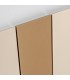 Aparador de madera beige mármol blanco detalle dorado moderno 3