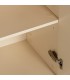 Aparador de madera beige mármol blanco detalle dorado moderno 4