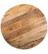 Mesa de comedor redonda madera mango nogal estilo boho natural 2