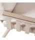 Set jardín de aluminio madera crema sofá sillones mesa moderno 3