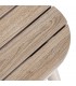 Set jardín de aluminio madera crema sofá sillones mesa moderno 5
