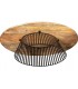 Mesa centro ovalada madera mango metal negro estilo industrial 2