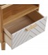 Mesita de noche de madera natural blanco cajón estilo moderno 2