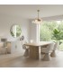 Mesa comedor rectangular XL madera mango natural estilo boho mdmhogar