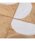 Alfombra estilo boho yute natural blanco artesanal rectangular 1