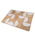 Alfombra estilo boho yute natural blanco artesanal rectangular