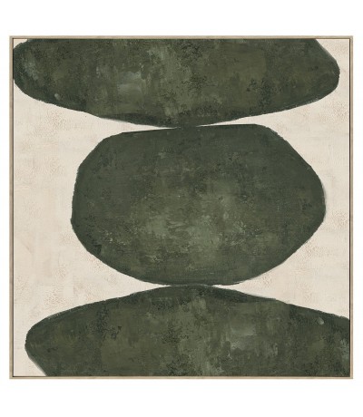 Cuadro abstracto en verde lienzo decorativo moderno elegante