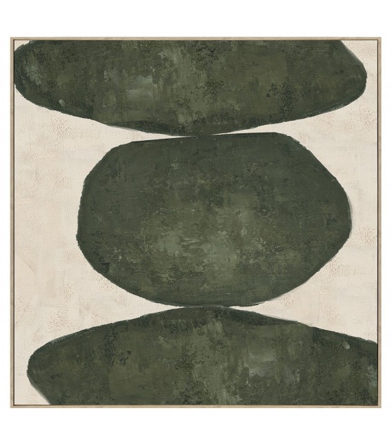 Cuadro abstracto en verde lienzo decorativo moderno elegante