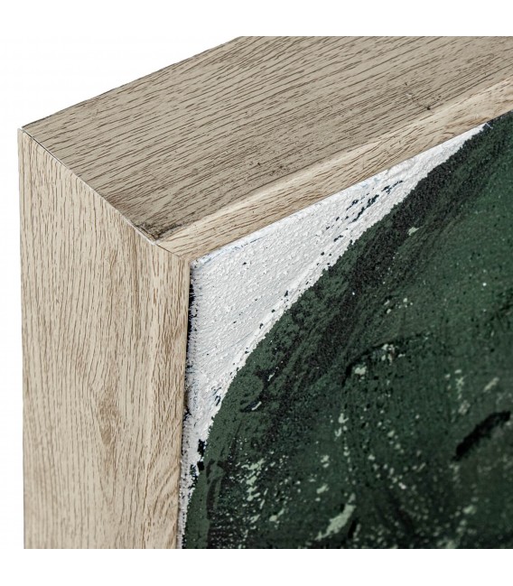 Cuadro abstracto en verde lienzo decorativo moderno elegante 1