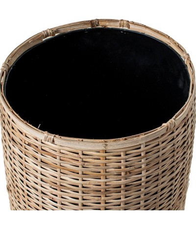 Jarron estilo ibicenco mimbre natural decorativo grande suelo 2