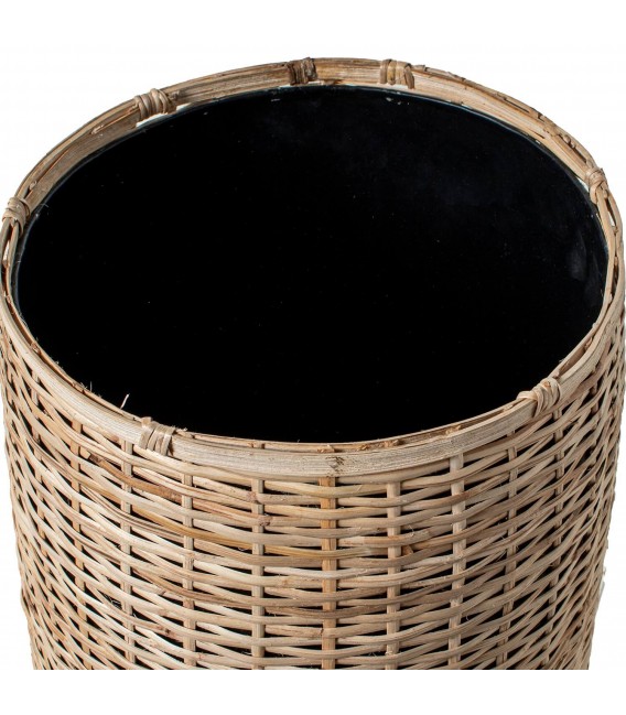 Jarron estilo ibicenco mimbre natural decorativo grande suelo 2
