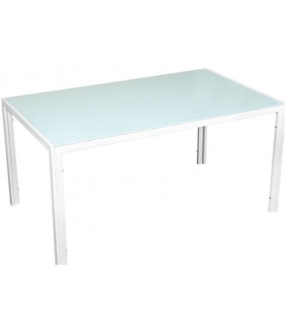 Conjunto de mesa de exterior en aluminio blanco jardin terraza 2