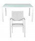 Conjunto de mesa de exterior en aluminio blanco jardin terraza 3
