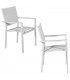 Conjunto de mesa de exterior en aluminio blanco jardin terraza 4