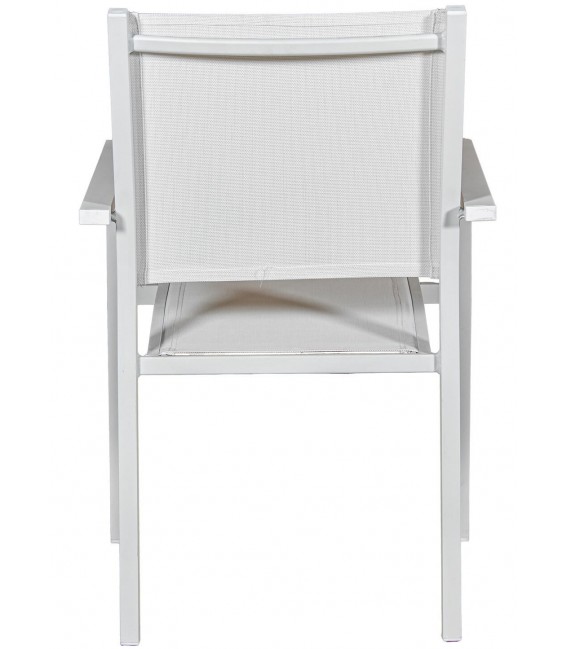 Conjunto de mesa de exterior en aluminio blanco jardin terraza 5