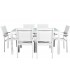 Conjunto de mesa de exterior en aluminio blanco jardin terraza 1