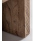 Mesa de centro redonda de madera maciza natural estilo boho 3