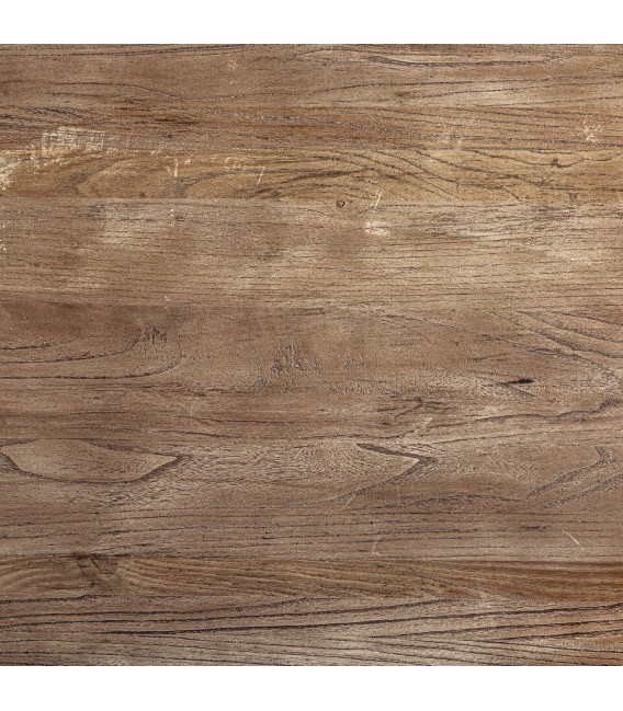Mesa de centro redonda de madera maciza natural estilo boho 4