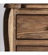 Mesita de noche de madera tallada de olmo estilo boho tres cajones 5