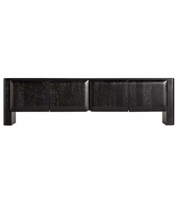 Mueble de TV en madera negra industrial cuatro puertas salon 1