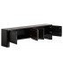 Mueble de TV en madera negra industrial cuatro puertas salon 2