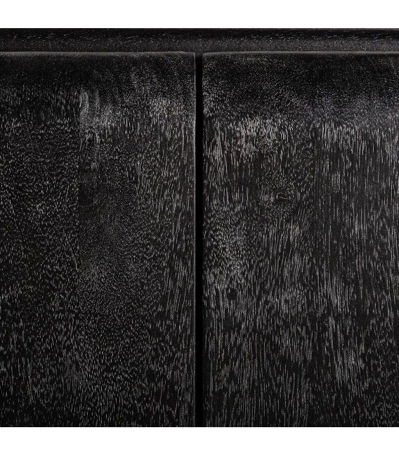 Mueble de TV en madera negra industrial cuatro puertas salon 5