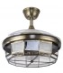 Ventilador techo silencioso luz aspas retractiles oro viejo 1