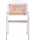 Silla estilo romántico madera y metal blanco estilo shabby chic 1