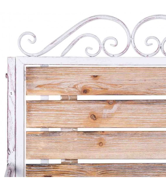 Silla estilo romántico madera y metal blanco estilo shabby chic 4